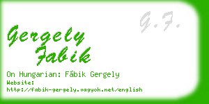 gergely fabik business card